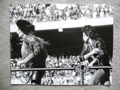 Rolling Stones large original B&W photo 11x14 from 1980s