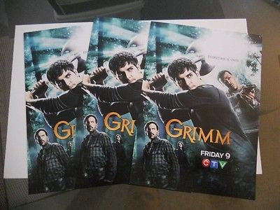 Grimm TV show three preview 4x6 cards.