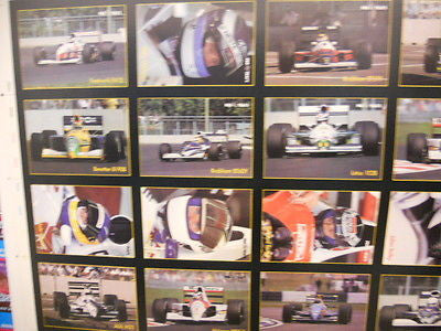 Formula 1 racing cards uncut card sheet 1991