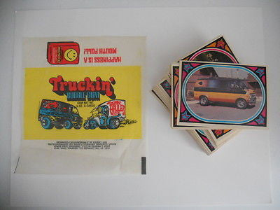 Truckin Donruss complete card set with wrapper 1975