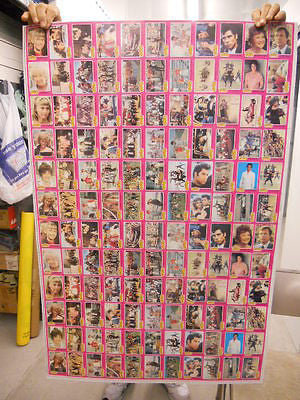 Grease Movie cards uncut card sheet 1978