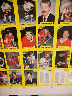 OHL hockey rare uncut card sheet 1989 ( Eric Lindros Rookie)