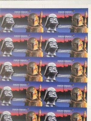 Star Wars Starcon rare limited issue uncut card sheet (only issued in Canada1997