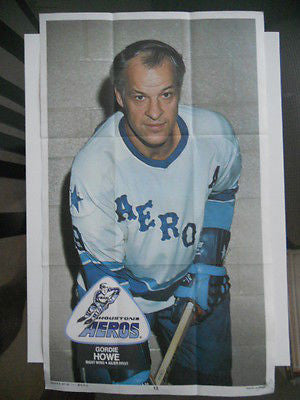 Gordie Howe rare WHA Hockey poster 1974