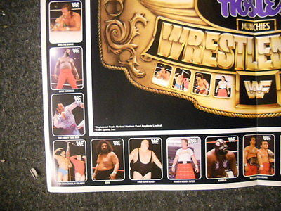 Wrestling WWE Hostess potato chips cards set redemption poster ( no cards)1987