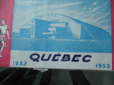 Jean Beliveau Junior A rare Hockey program 1952-53