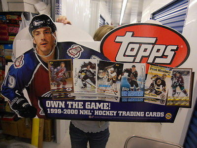 Topps NHL hockey rare large Hockey cards ad sign 1999-2000
