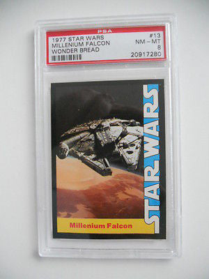 Star Wars Millenium Falcon PSA high graded Wonder Bread card 1977