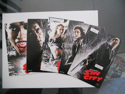 Sin City movie limited issued 5 cards 4x6 postcard set