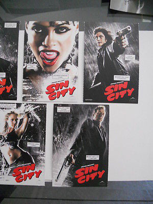 Sin City movie limited issued 5 cards 4x6 postcard set