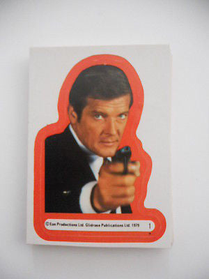 James Bond Moonraker movie sticker set 1979