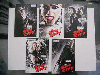 Sin City movie limited issued 5 cards 4x6 postcard set