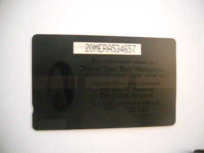 Star Trek Captain Picard British collectible phonecard 1990s