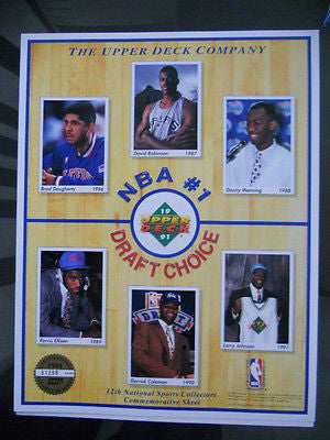 NBA Upper Deck basketball cards uncut card sheet 1991