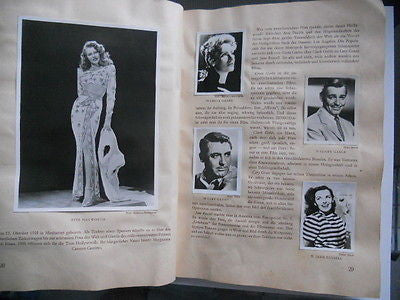 Film Movie Stars rare card set in book 1950s