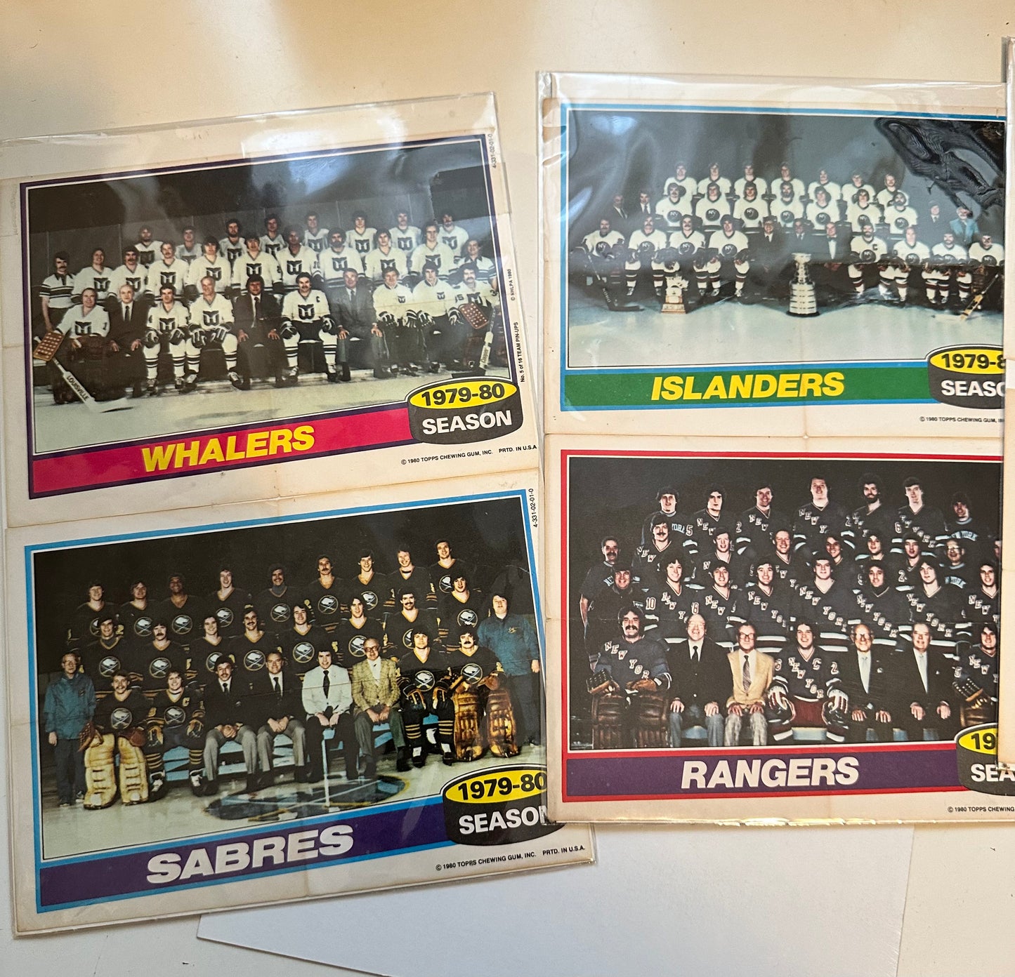 1979-80 Topps hockey NHL 8 hockey team insert posters lot deal