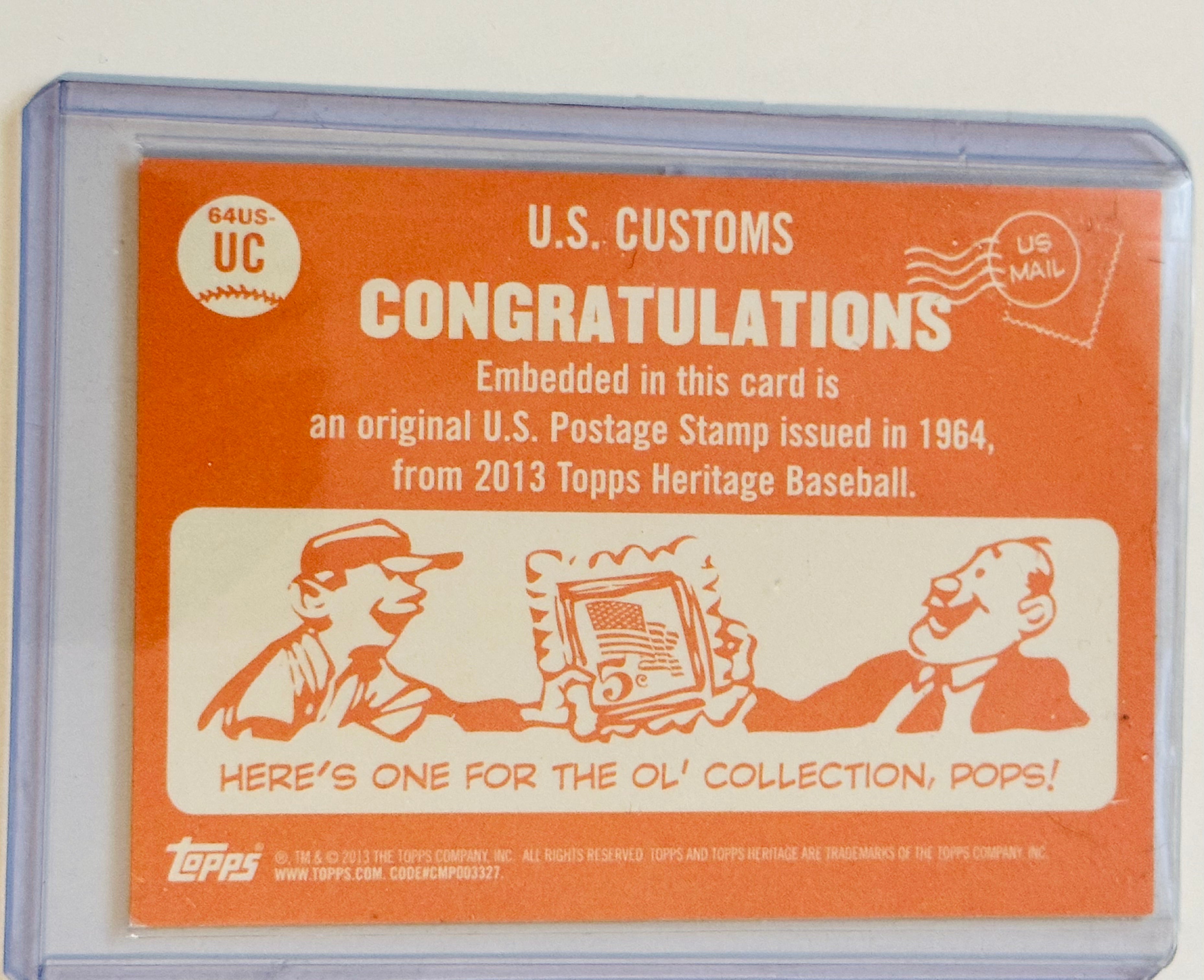 Topps original Postage stamp insert card 1964