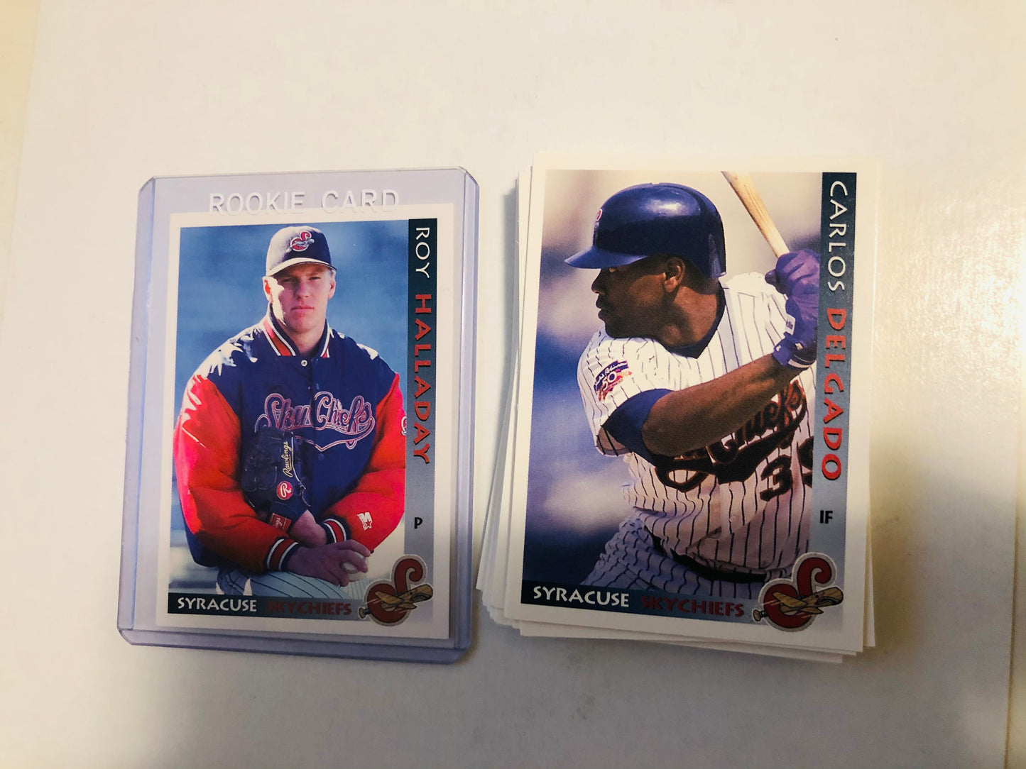 Roy Halladay rare rookie card with Syracuse chiefs team set 1998