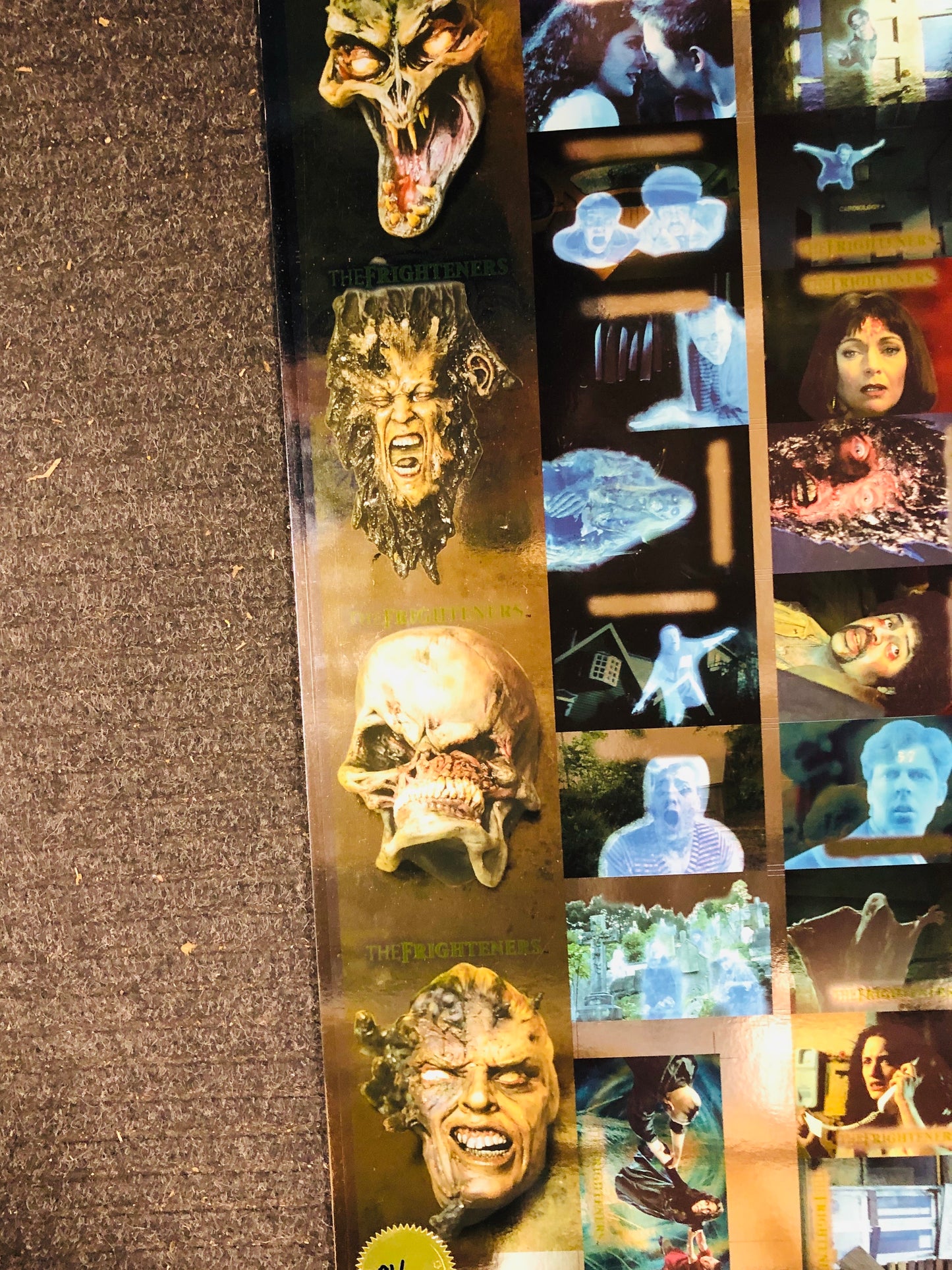 Frighteners movie foil cards numbered uncut sheet 1990s