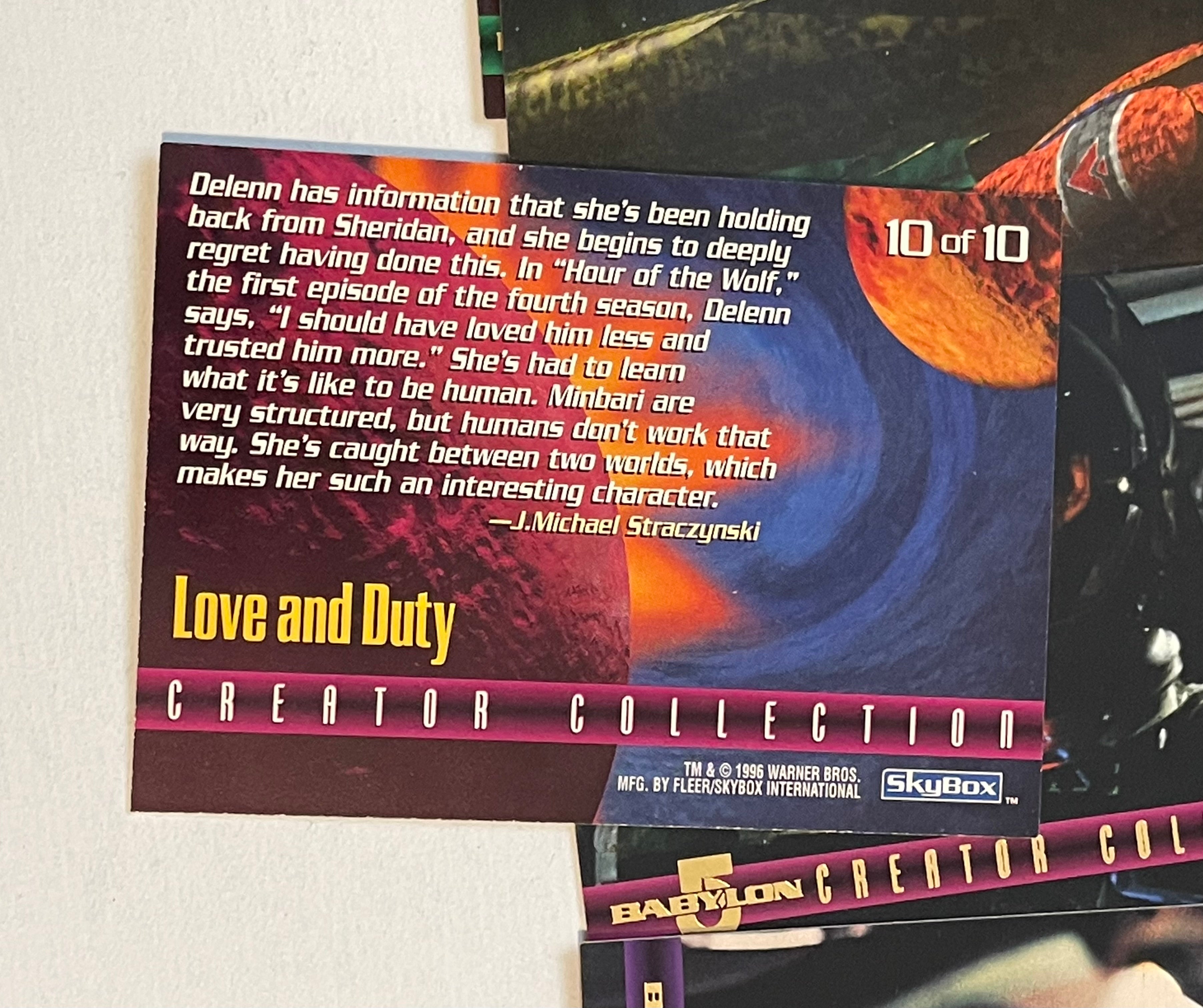 Babylon 5 creator collection insert cards set 1996