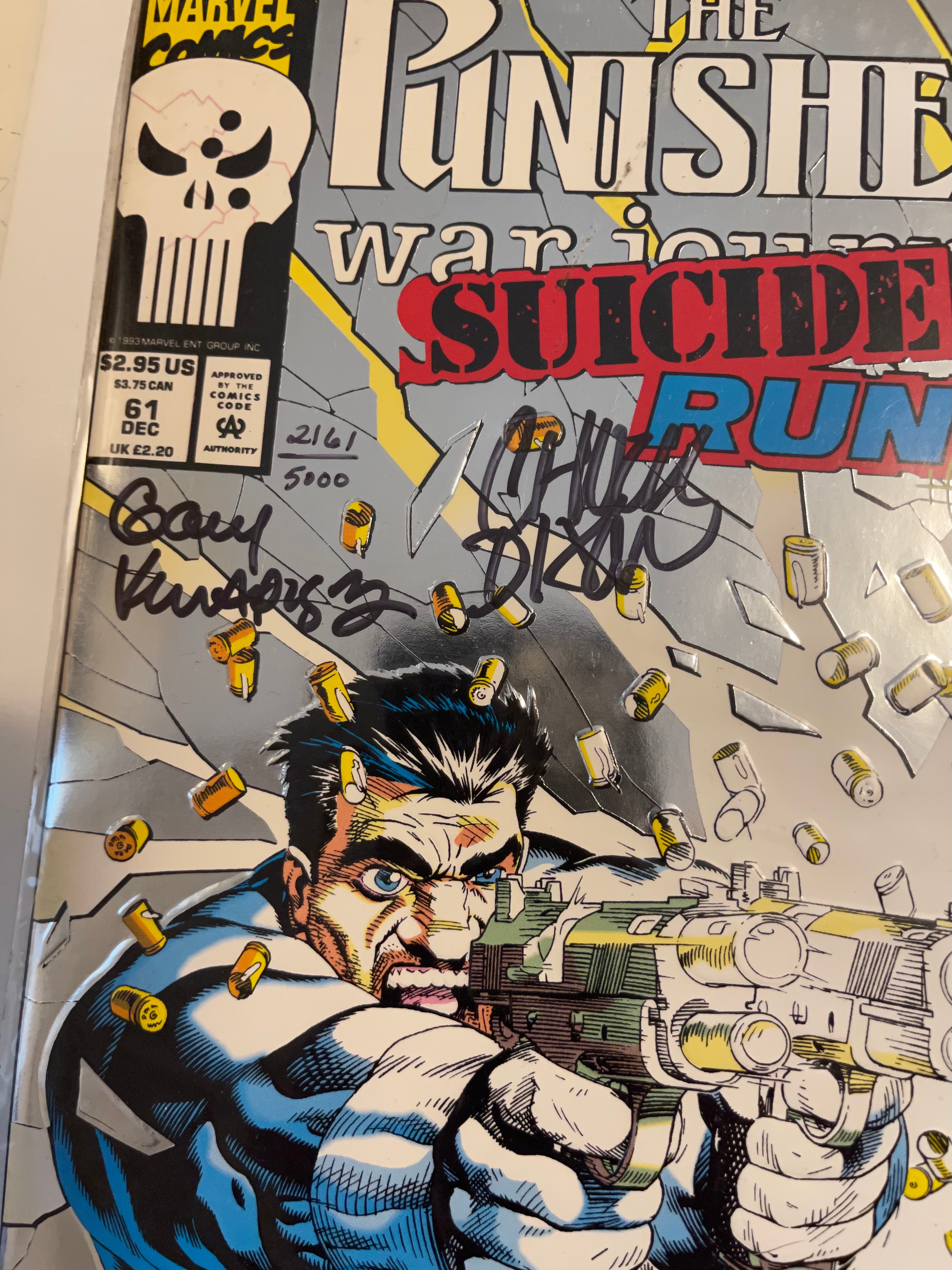 The Punisher War Journal double autograph by  artists comic book with COA