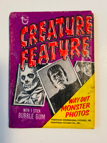 Creature Feature Horror cards sealed pack 1973