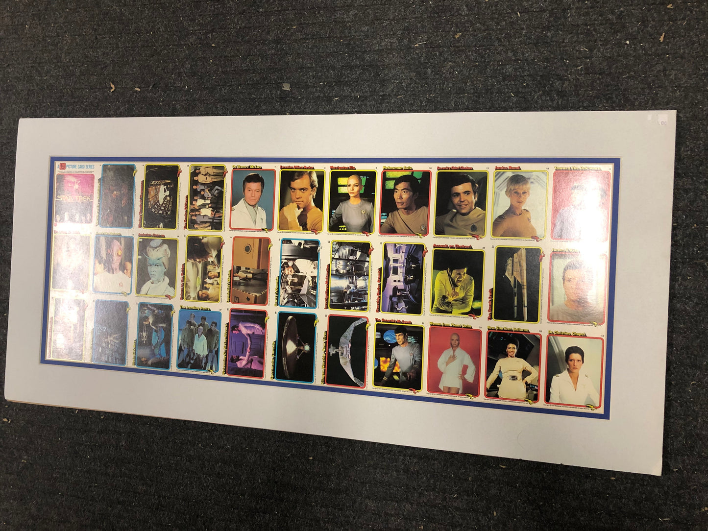 1979 Star Trek Rainbow Bread uncut cards sheet