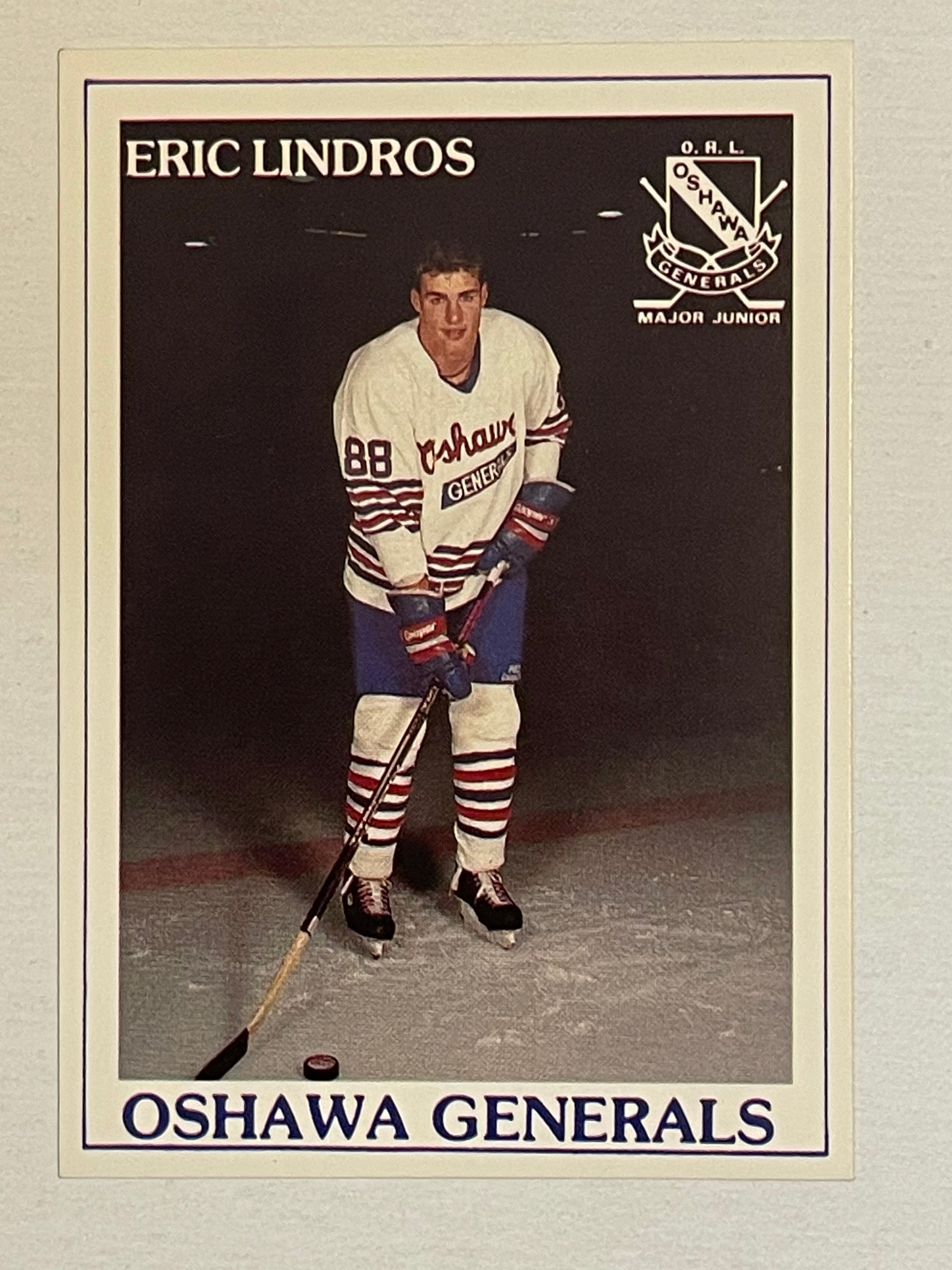 Eric Lindros rare police hockey card 1989