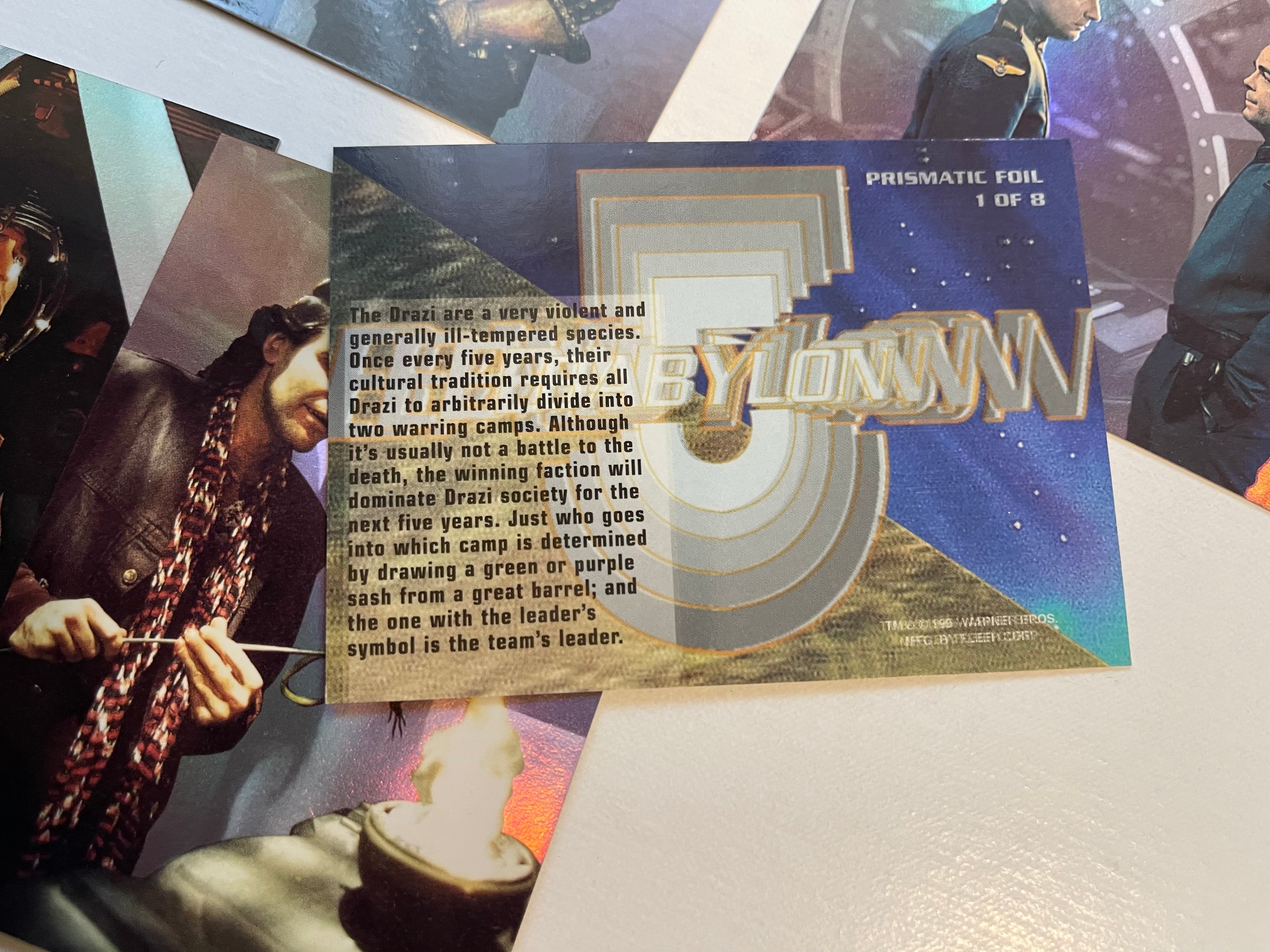 Babylon 5 Prismatic foil insert cards set 1995