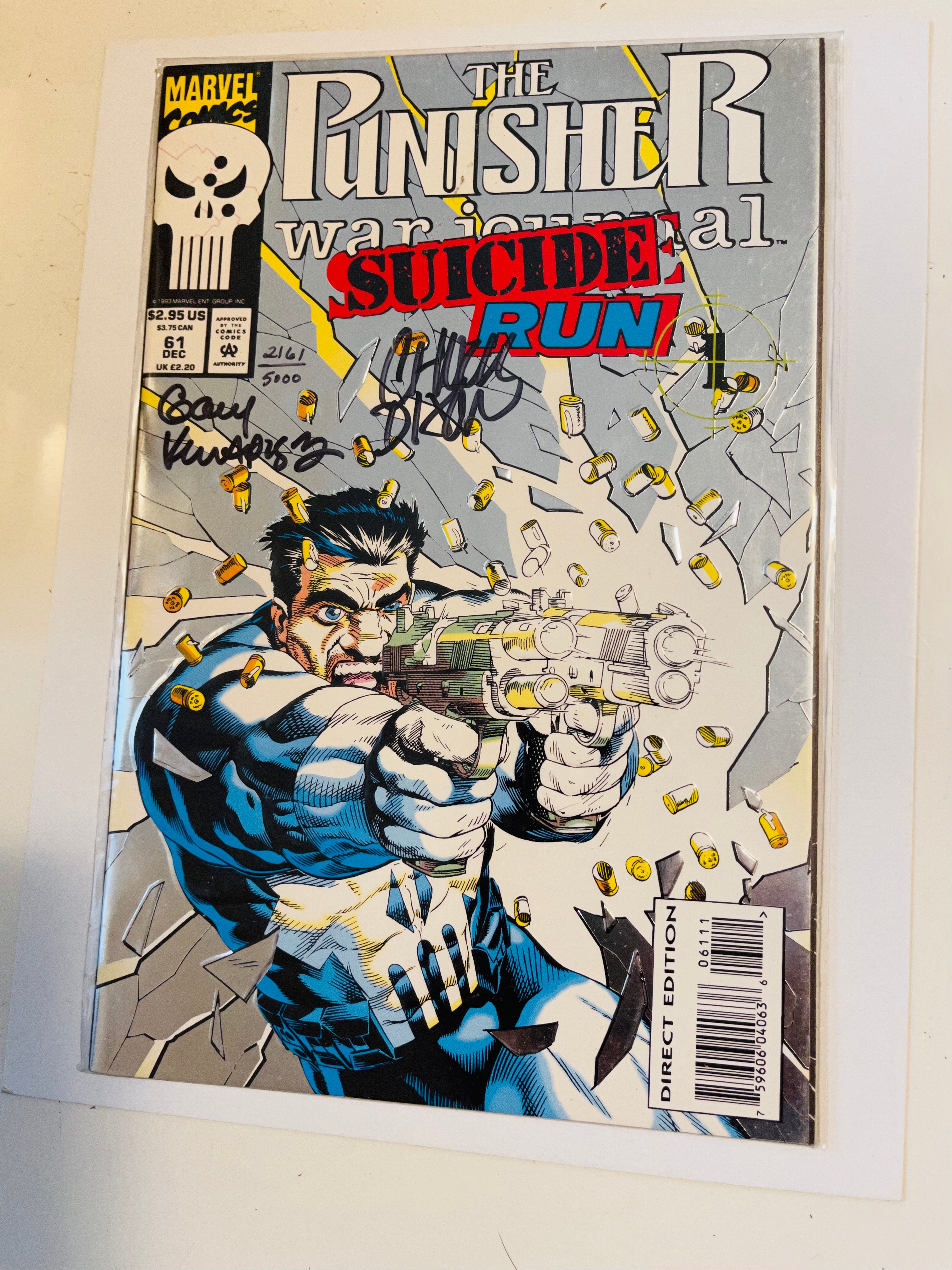The Punisher War Journal double autograph by  artists comic book with COA