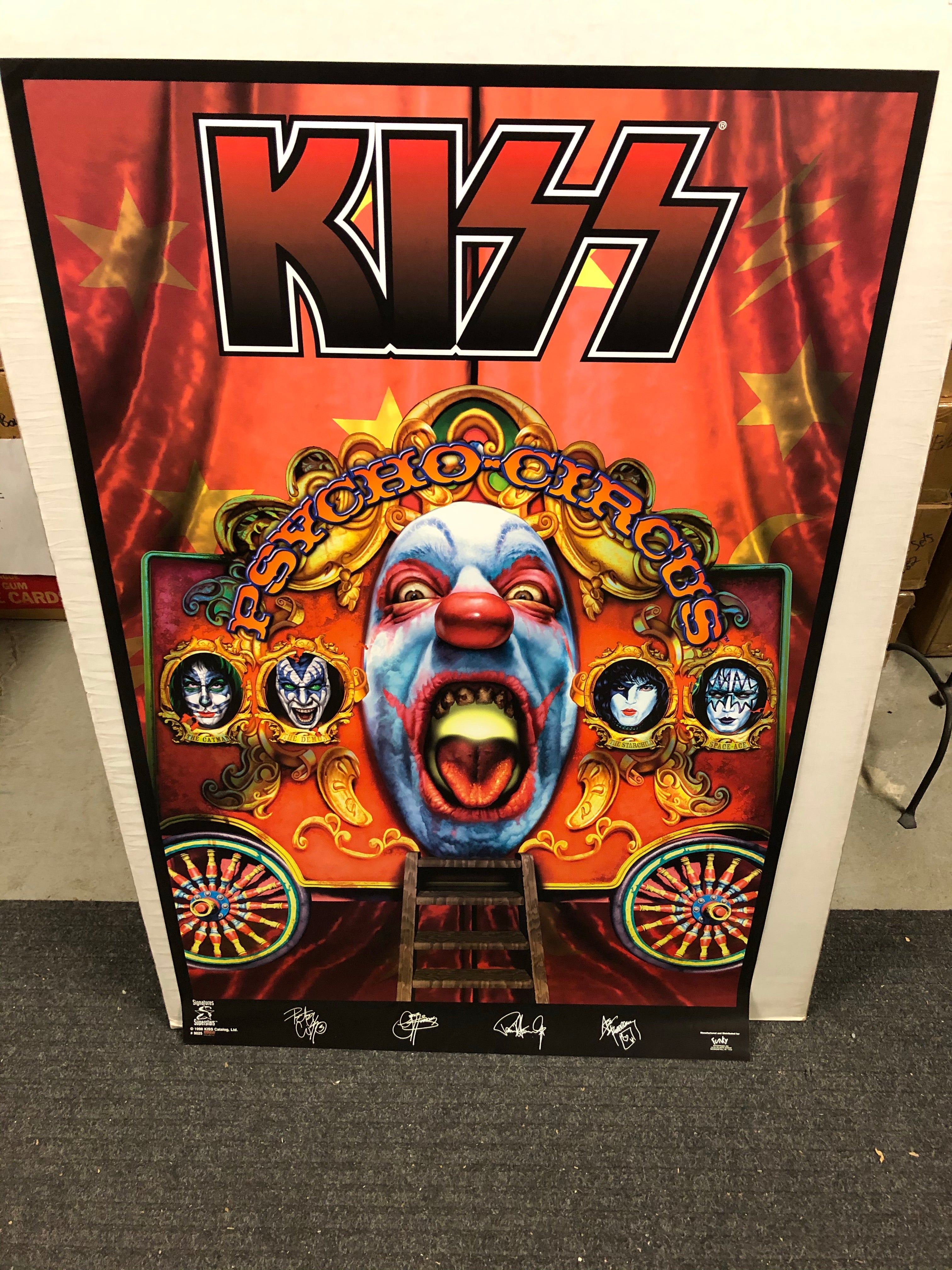 Original vintage Kiss concert poster from 1990s