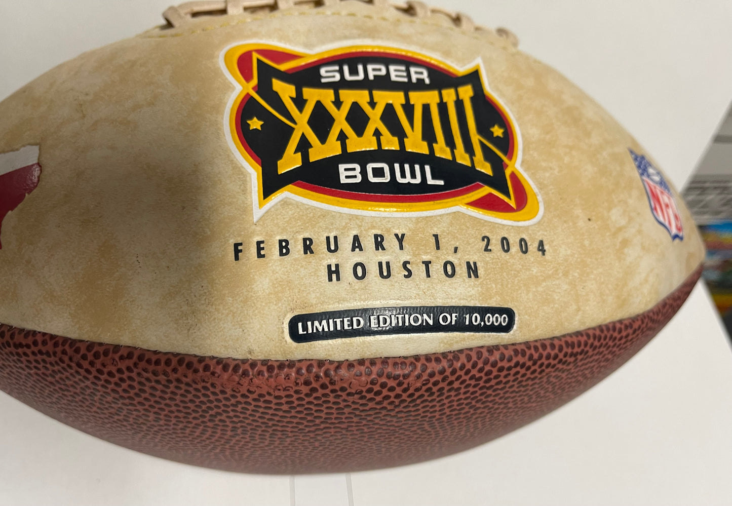 Super Bowl commerative football 2004