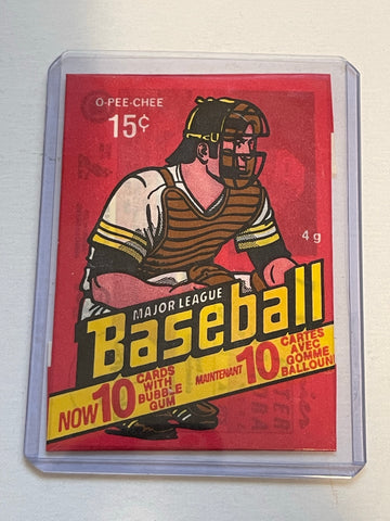 1978 baseball rare O-pee-Chee wrapper 1978