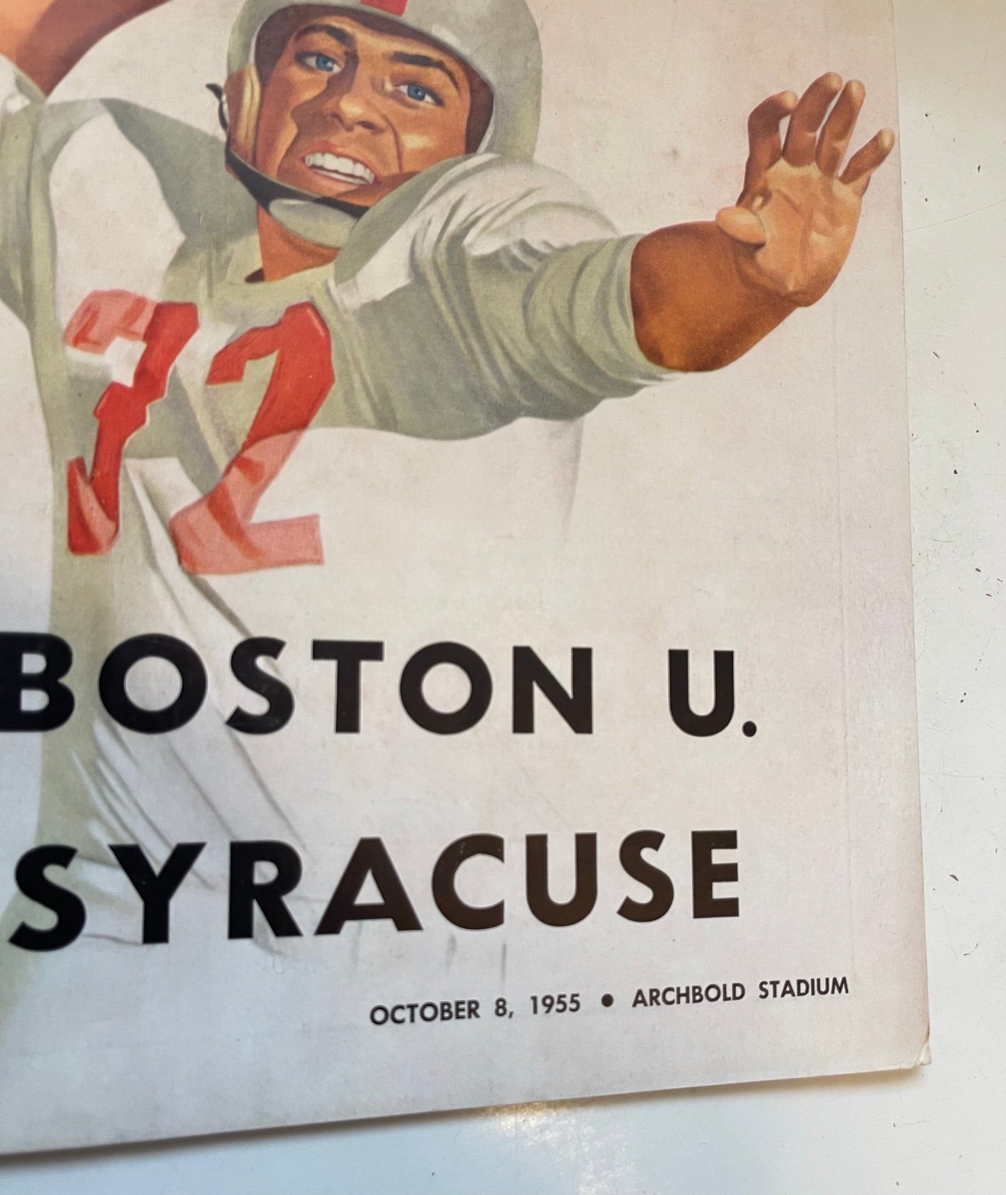 Boston Vs Syracuse football program 1955