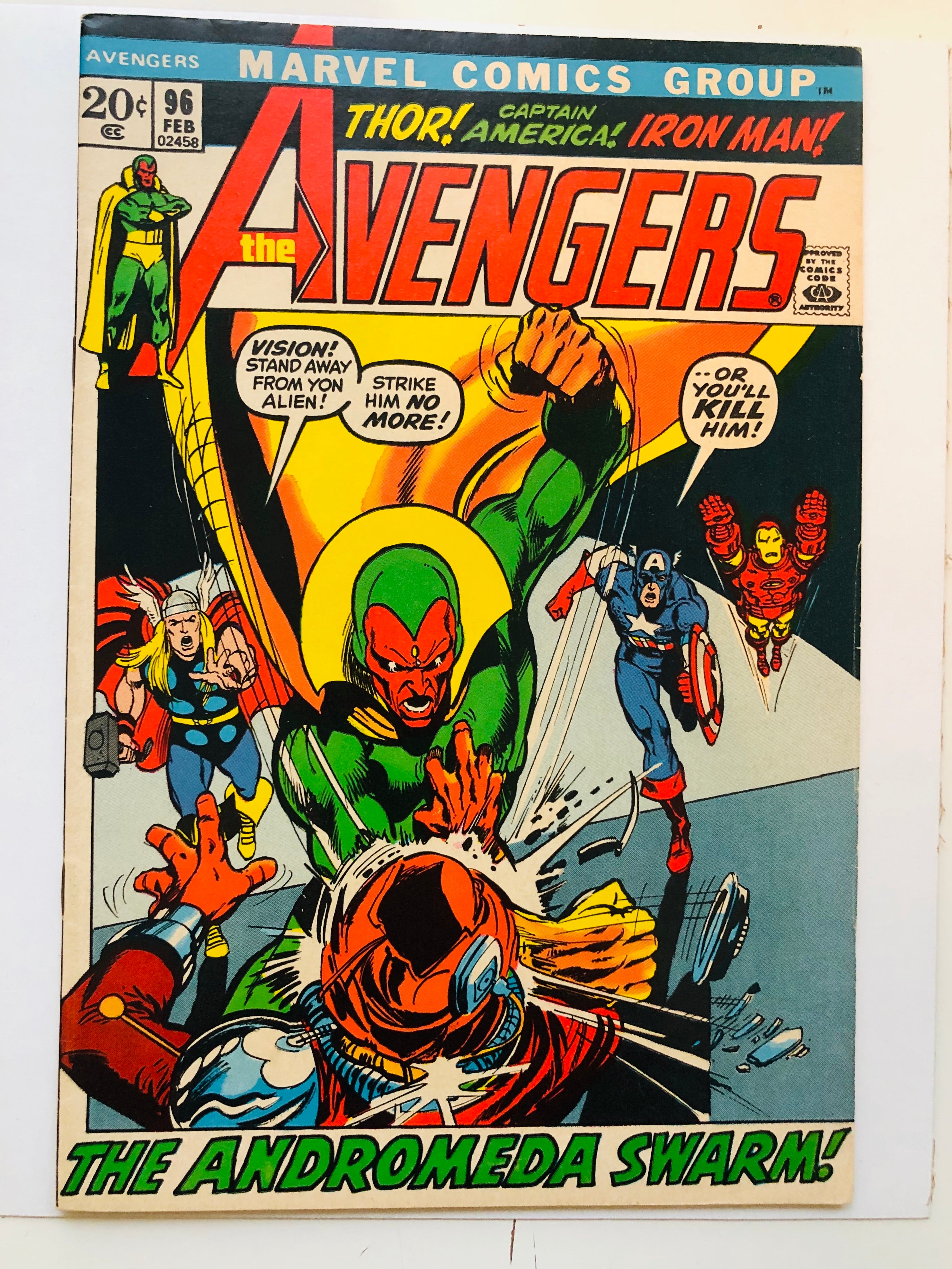 Avengers #96 Niel Adams art comic book 1971