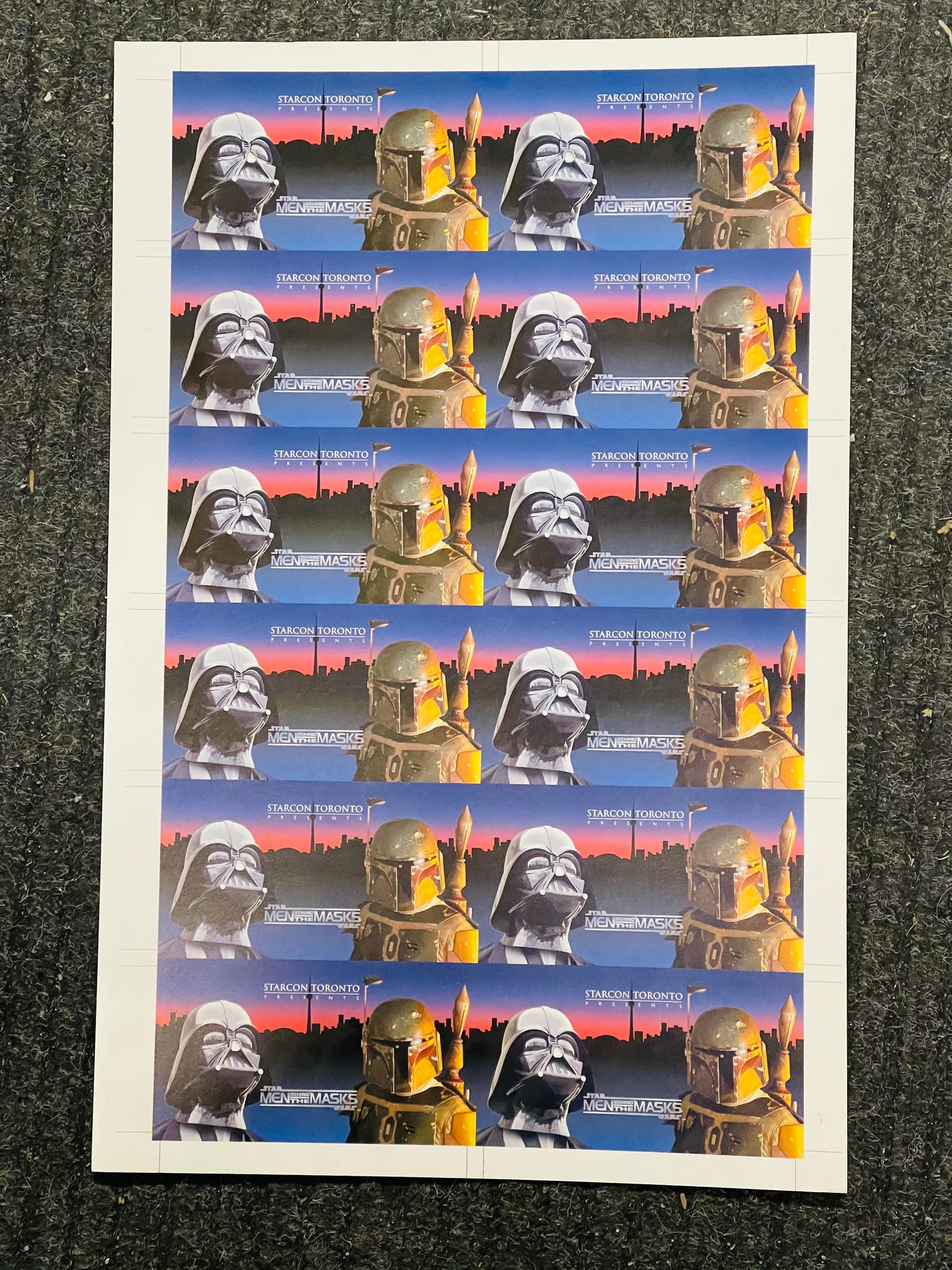 Star Wars Starcon rare limited issue uncut card sheet (only issued in Canada1997