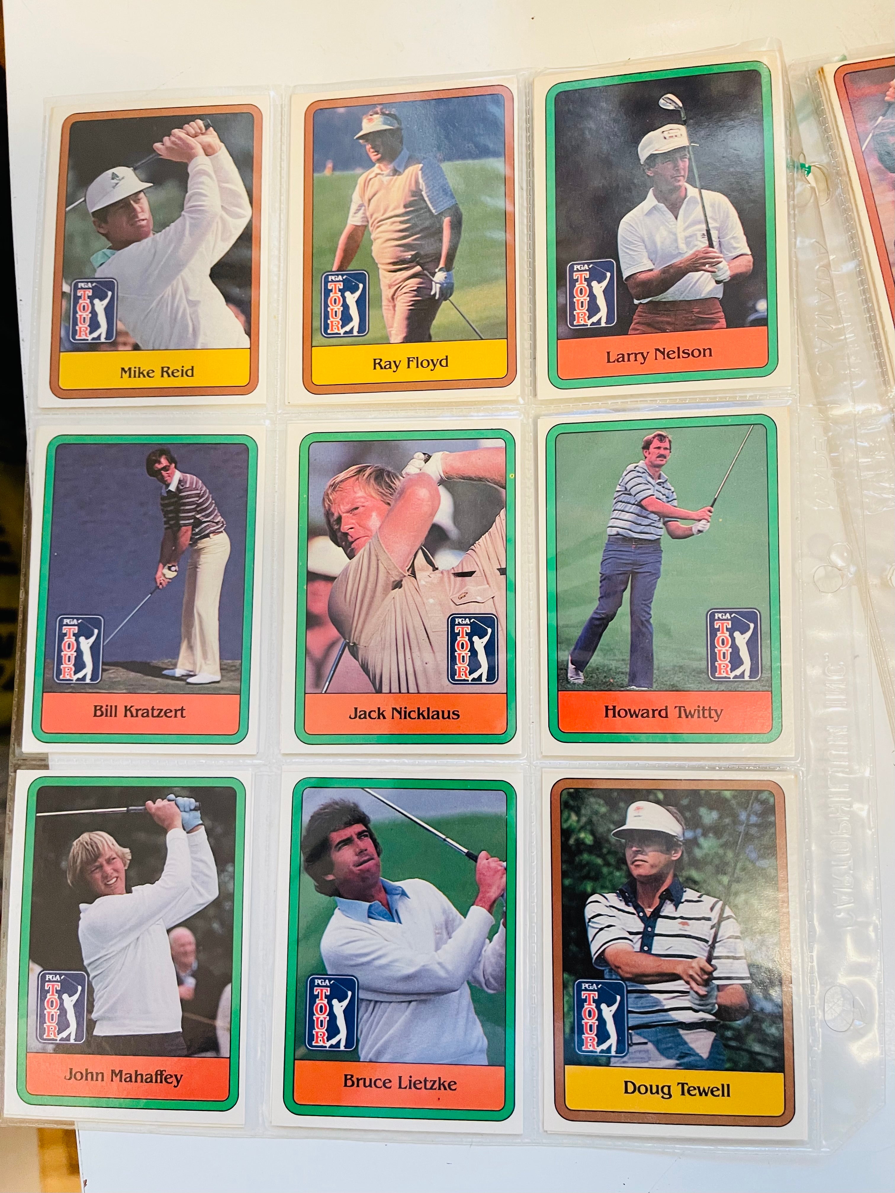 PGA Golf rare high grade first series complete cards set in pages 1981