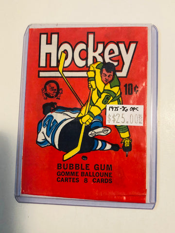1975-76 opc hockey card wrapper