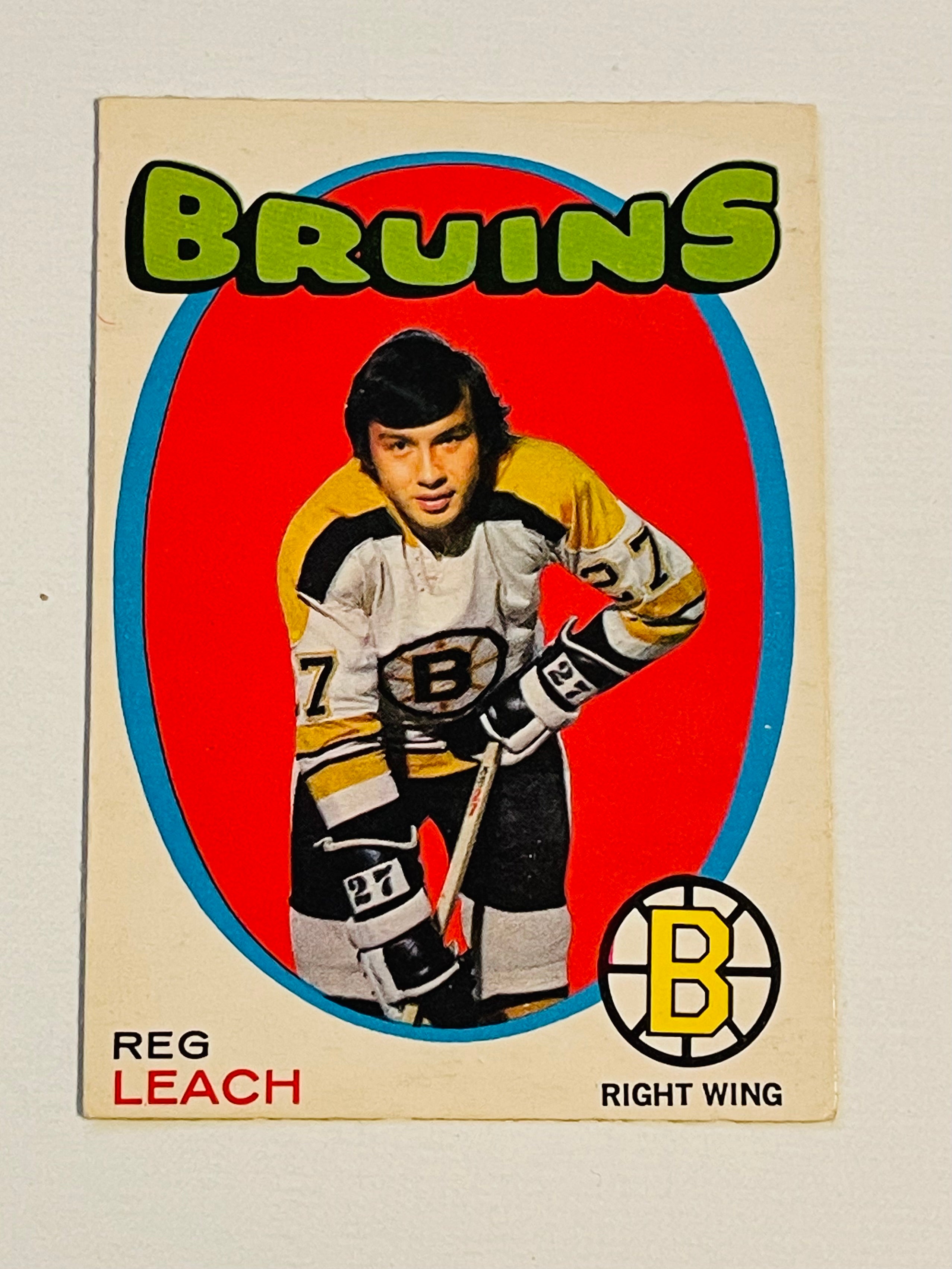 Reg Leach opc hockey rookie card 1971