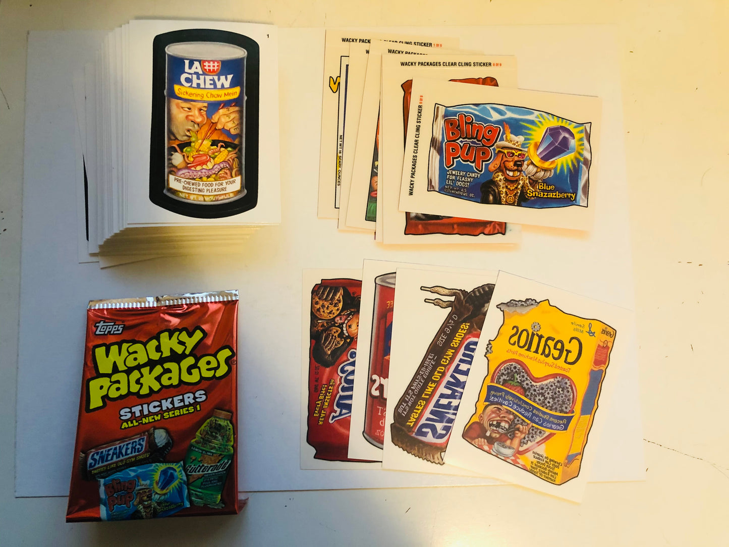 Wacky Packages stickers series 1 set with 2 insert sets 2013