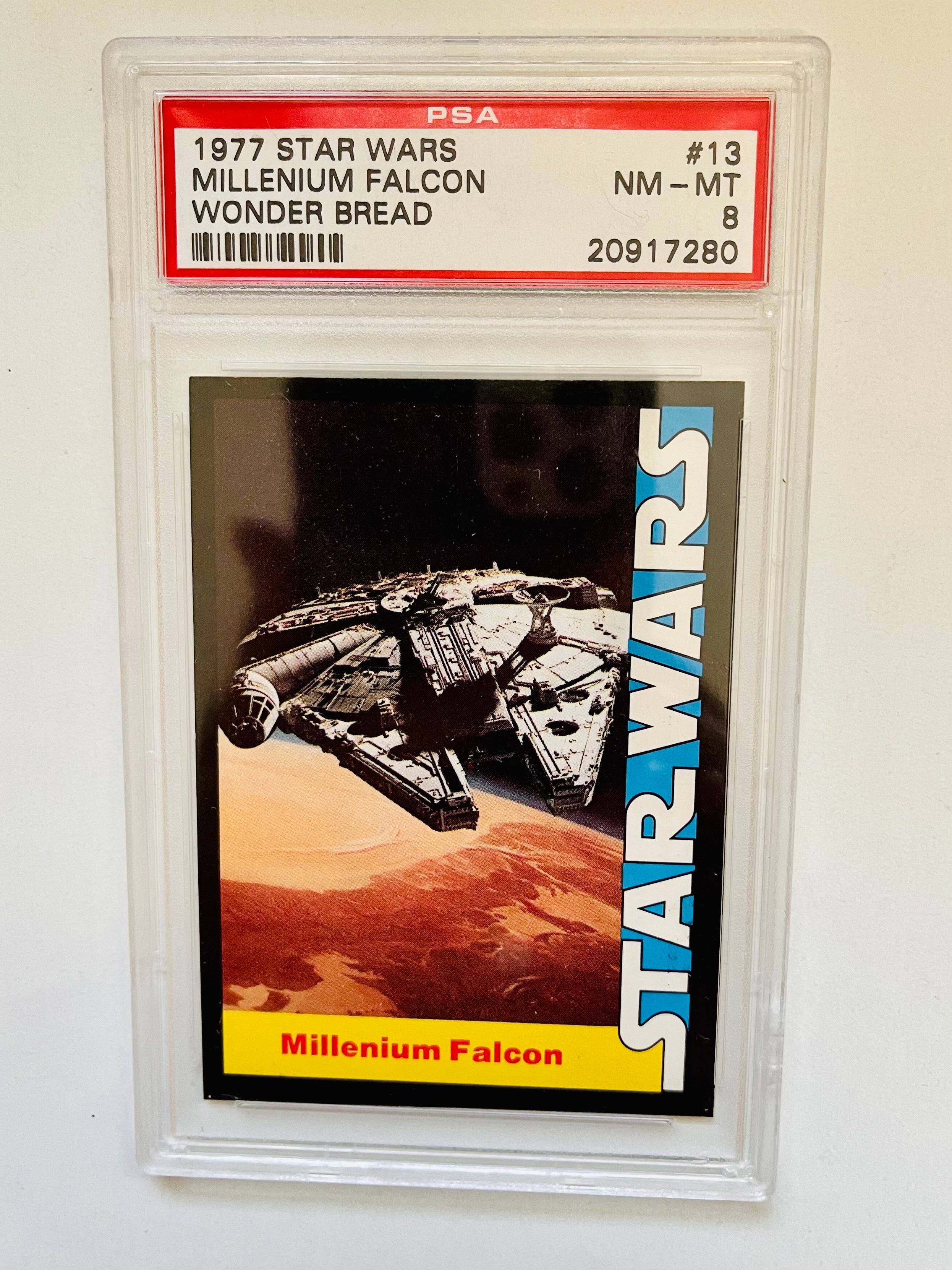 Star Wars Millenium Falcon PSA 8 wonder bread card 1977