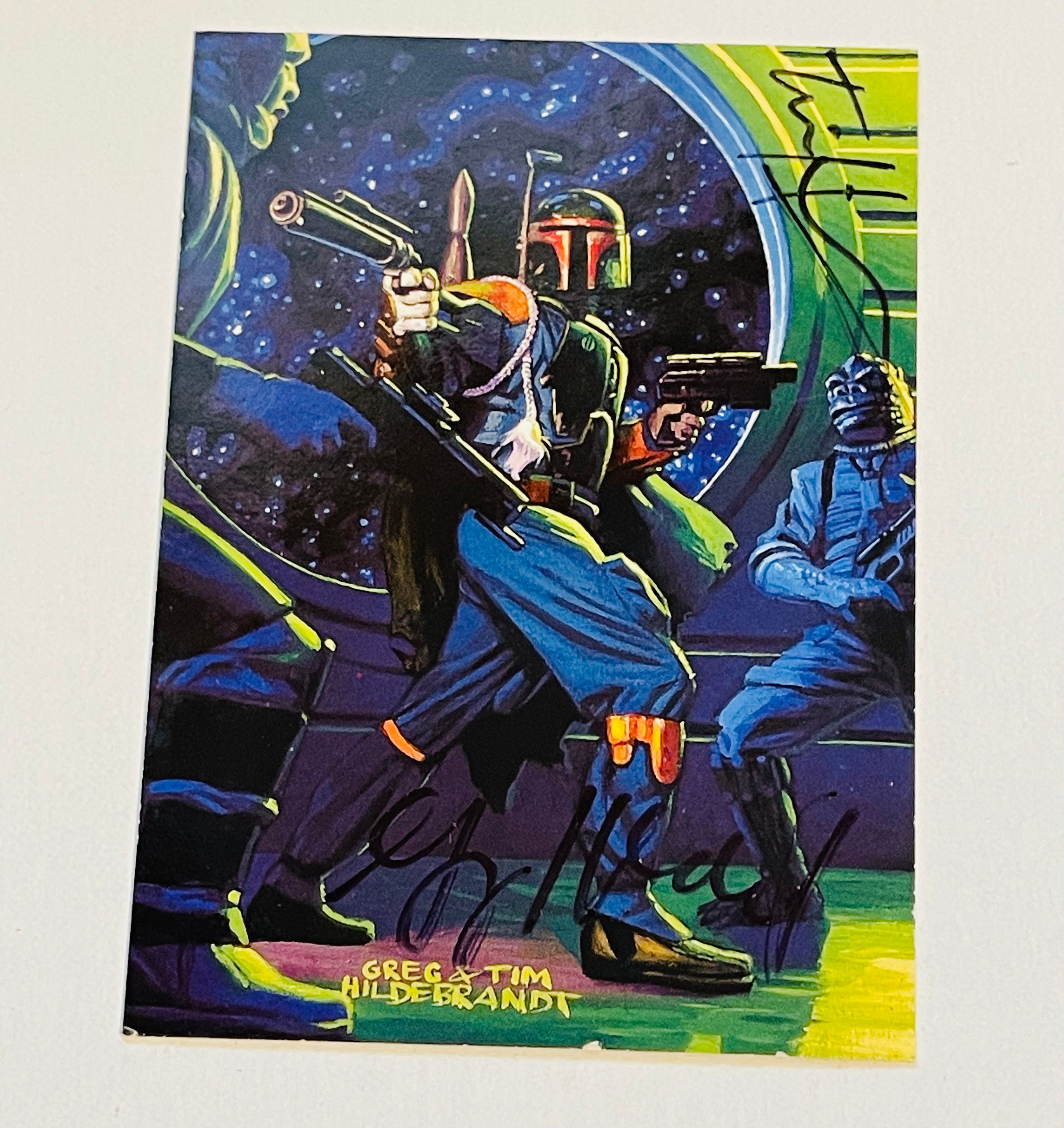 Star Wars autograph card by Greg and Tim Hilderbrandt artists sold with COA