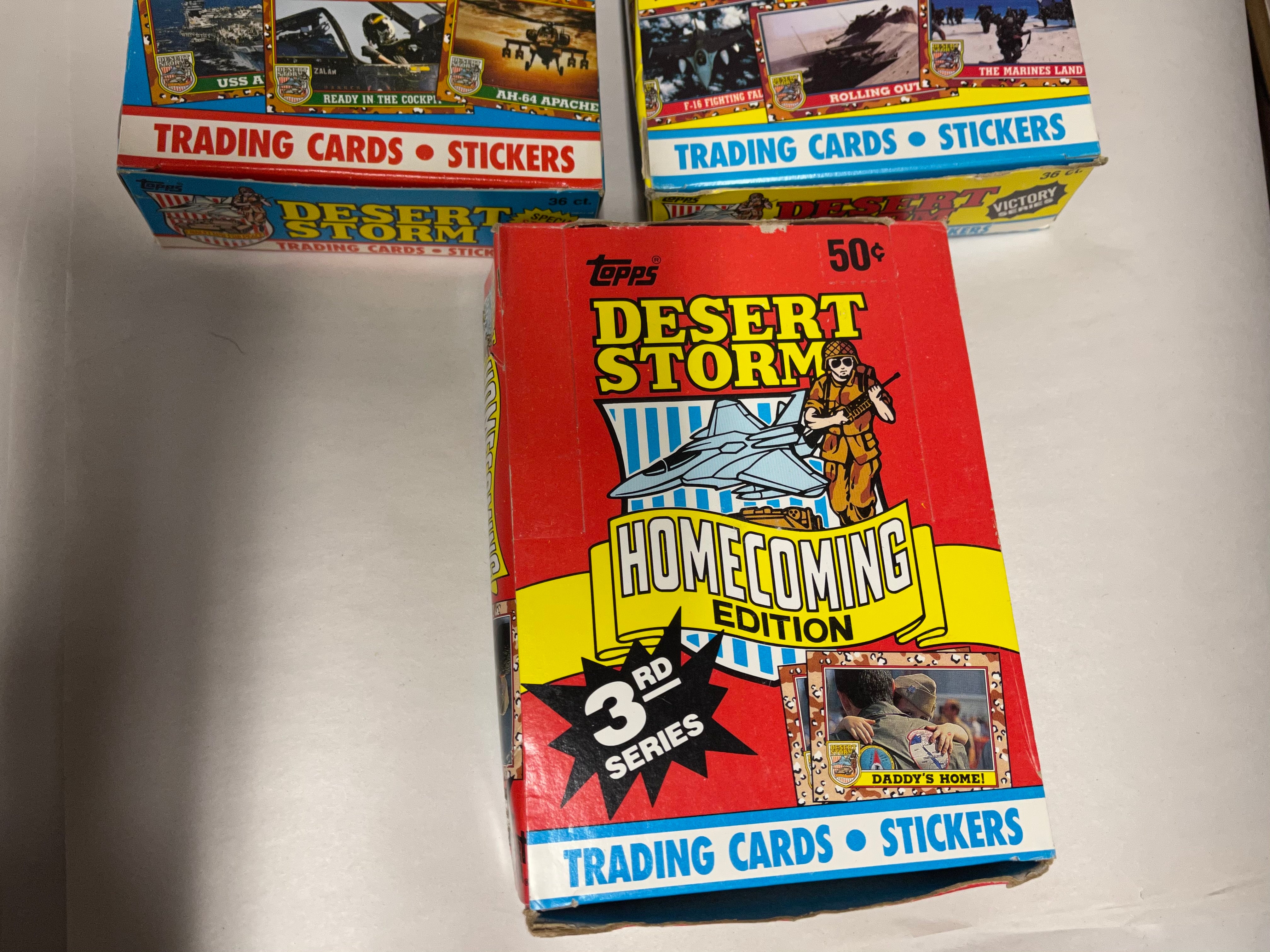 Desert Storm Topps series 1,2 and 3 full boxes lot deal 1991