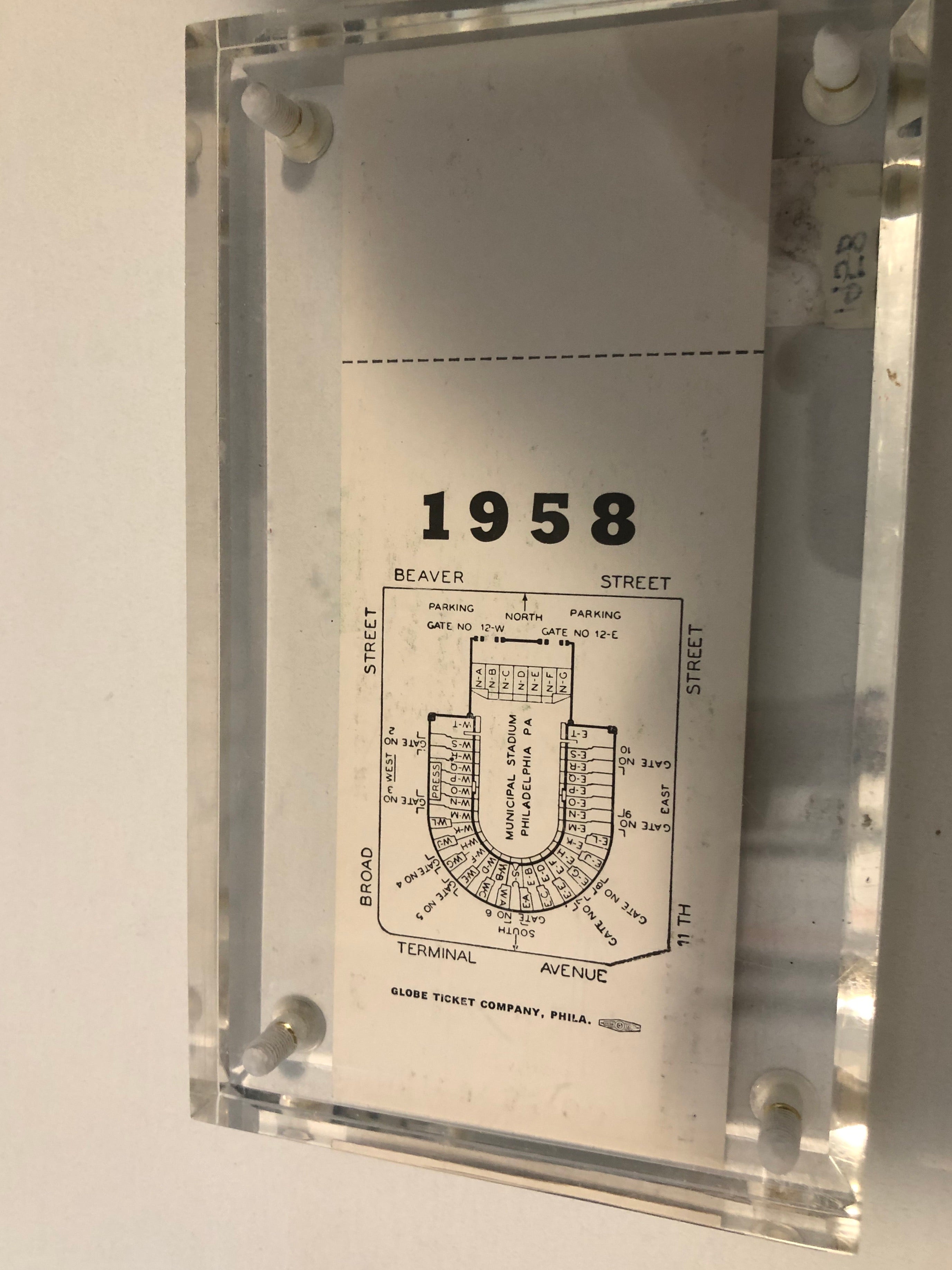 1958 CFL football rare game ticket