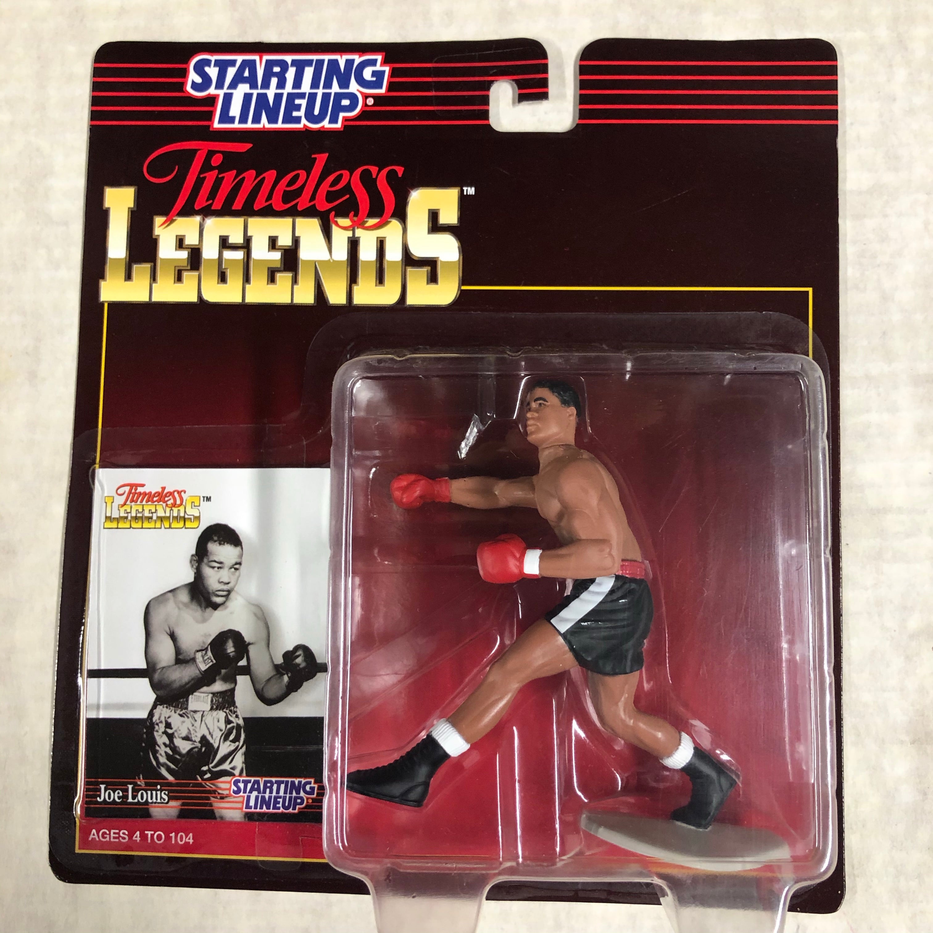 Joe Louis boxing Starting Lineup factory sealed figure and card 1990s