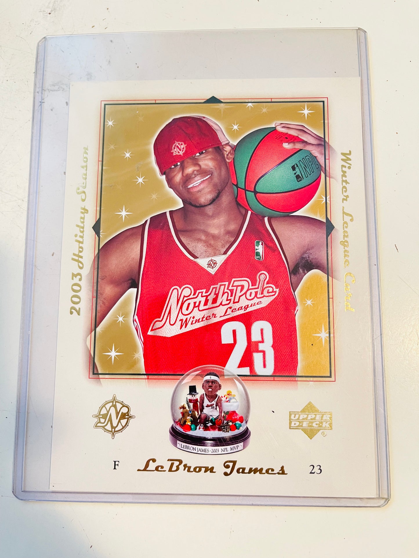 LeBron James rare UD employee Exclusive rookie Christmas card 2003