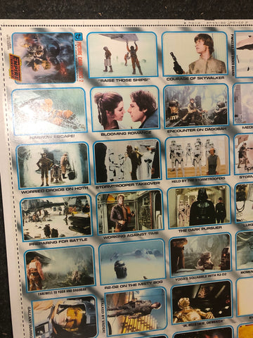 Star Wars Empire Strikes Back series 2 rare uncut cards sheet 1981