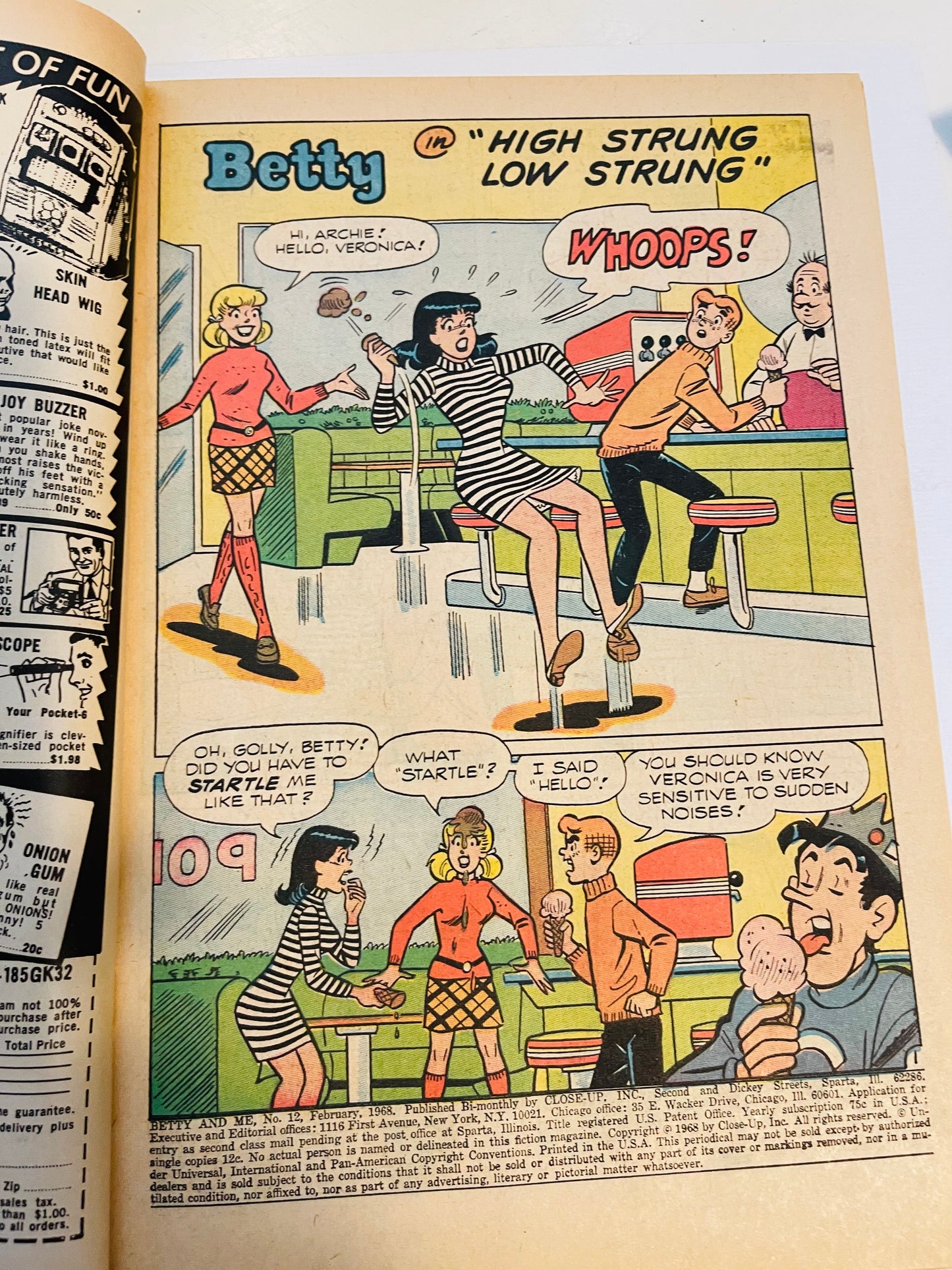 Archie Betty and Me comic 1968