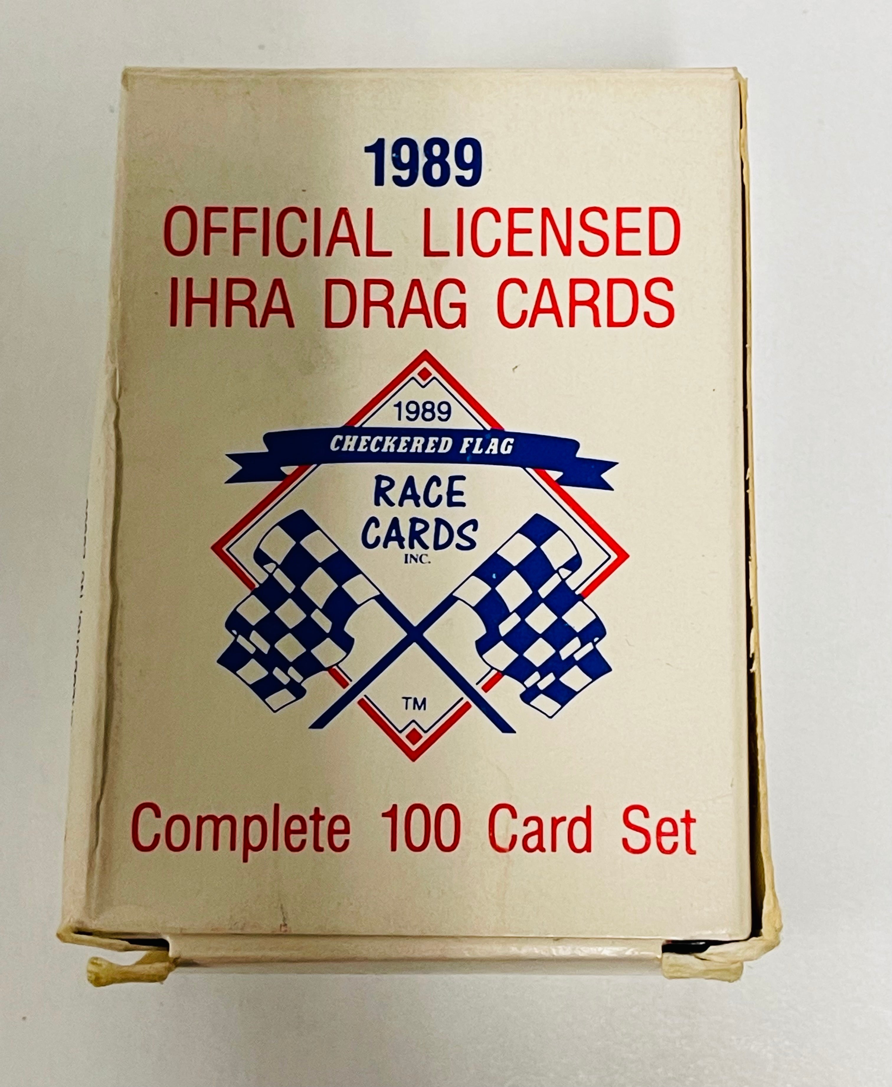 1989 IHRA rare vintage Drag racing cards set in box