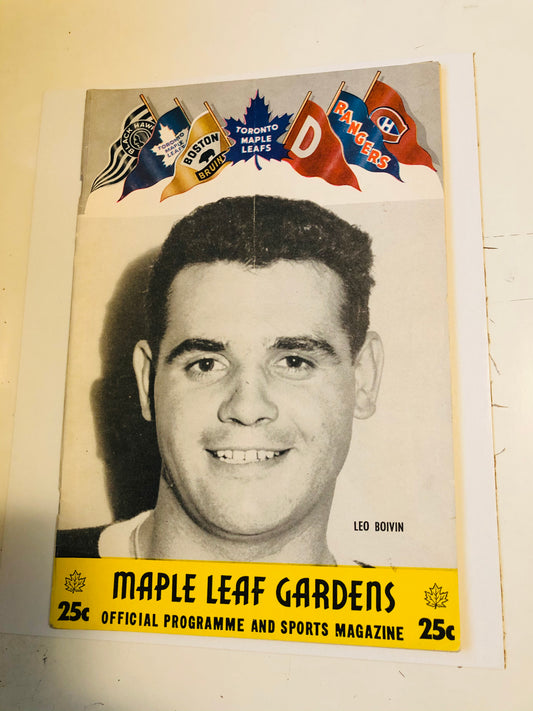 Toronto Maple Leafs hockey game program,Oct.24,1953